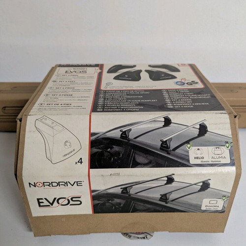 Nordrive alumnia roof bars for Audi A1 Sportback 2012-18 used with lock