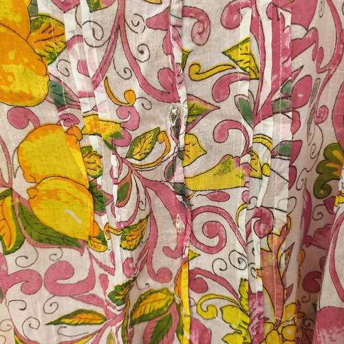Celestino caftan like new, multicolor with lemon print