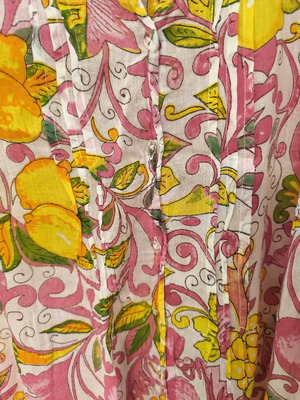 Celestino caftan like new, multicolor with lemon print