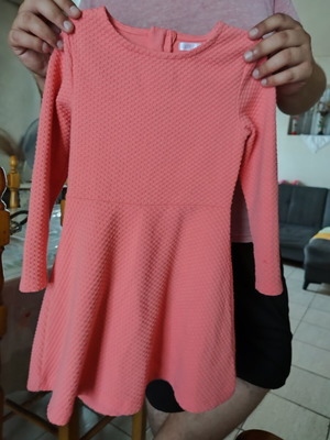 Girl's dress like new, size 122 cm, orange