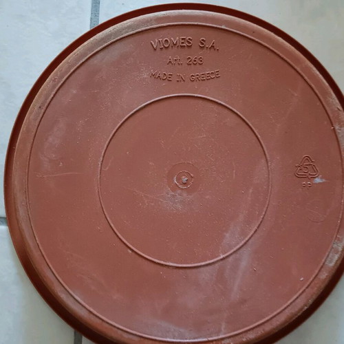 Flowerpot saucers used, pack of 7, terracotta, VIOMES and MILTOPLAST