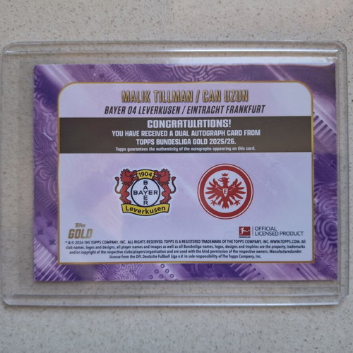 Topps Bundesliga Gold 2025/26 Dual Autographs Pack of 2