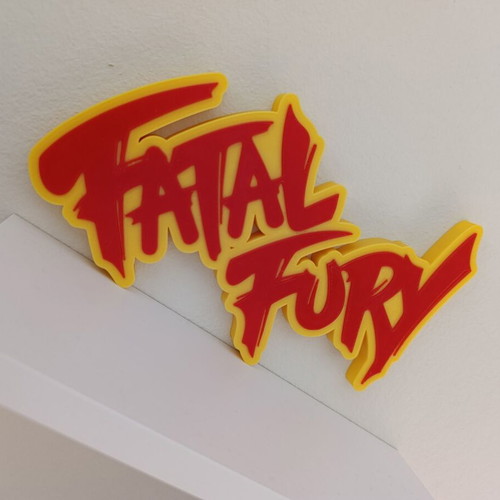 Fatal Fury 3D Logo Sign handmade, new, gaming room decor