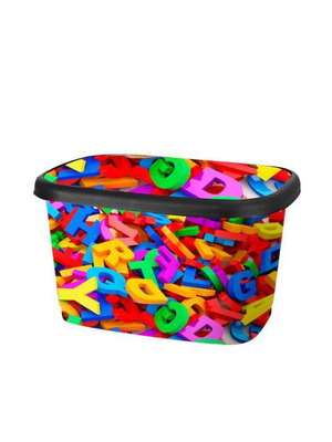 Plastic storage box with lid multicolor 25lt new