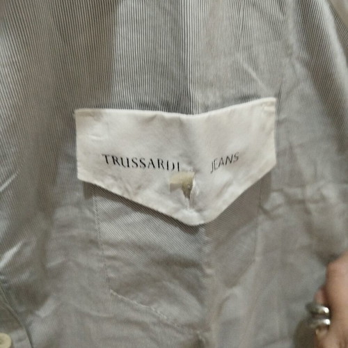 Αμάνικο ριγέ πουκάμισο Trussardi μεταχειρισμένο, μέγεθος XL