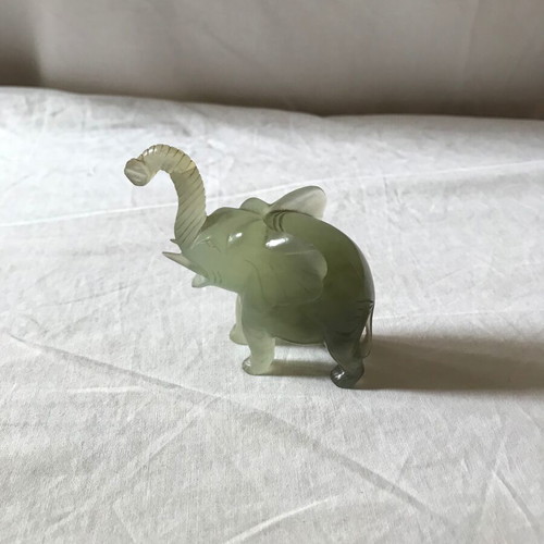 Elephant figurine used, nephrite collectible