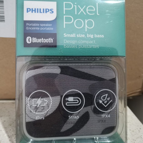Philips BT110 PixelPop Φορητό Bluetooth Ηχείο 4W Καινούργιο Λευκό