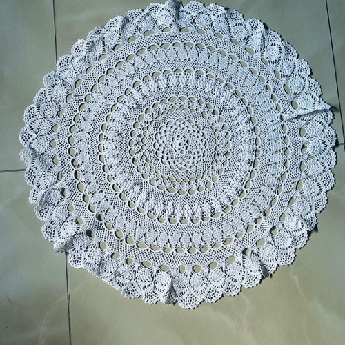 Handmade crocheted doily with cotton thread like new