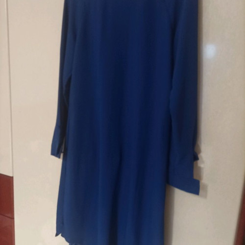 DRESS WITH BUTTONS BLUE M