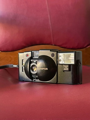 Olympus XA2 analog camera with A11 flash used