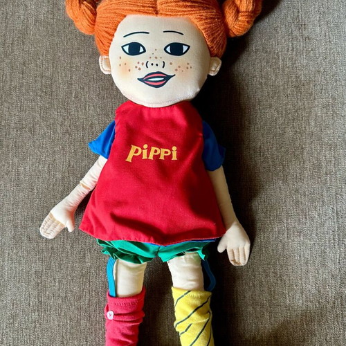 Pippi Longstocking cloth doll Micki like new, 48 cm