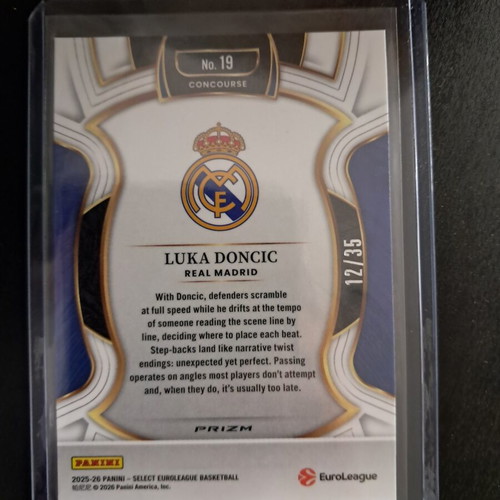 Panini Select Euroleague Luka Doncic Concourse card new 12/35