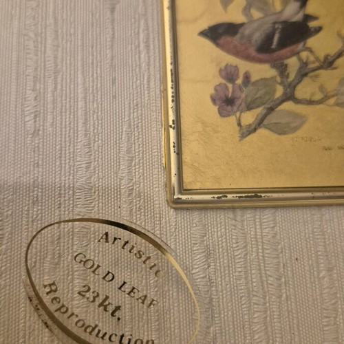 Chromolithograph frame used with 23 kt gold leaf 22x20