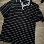 Dur striped polo shirt, large, white and blue
