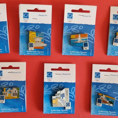 Pins Athens 2004 new, Local Themes series, set of 7