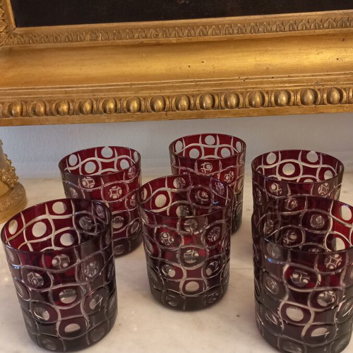 Whiskey glasses set of 6, crystal, like new
