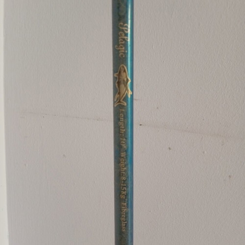 Pelagic fishing rod used, 10' length, 8–15 kg power, fibreglass