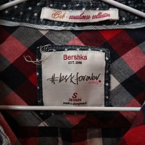 Bershka checked shirt used, size S