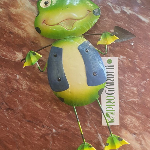 Metal frog decoration, 46 cm