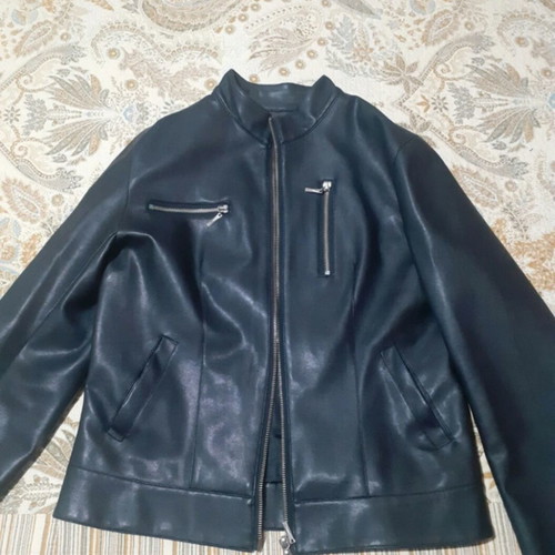 Jacket leather used, black, size S