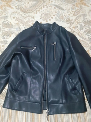 Jacket leather used, black, size S