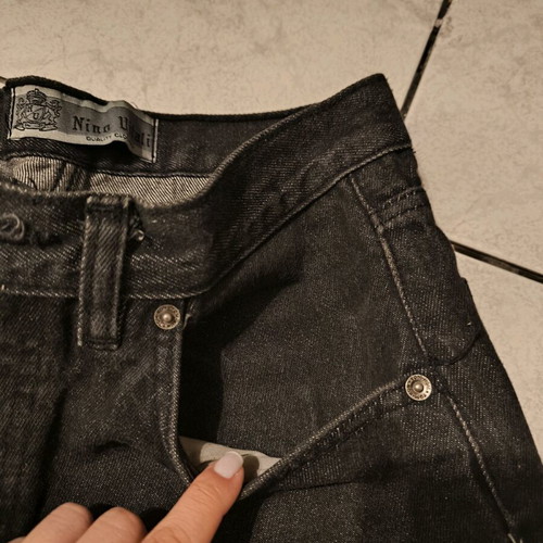 Nino Vitali men's black denim pants with buttons used size M