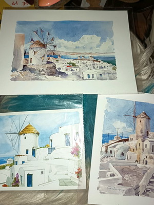 Νησιώτικα prints πακέτο τρία μικρά και δύο μεγάλα της Σύρου καινούργια