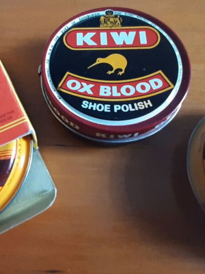 Vintage βαφές παπουτσιών Camel & Kiwi μεταχειρισμένες, δεκαετίας 1960/70, 3 κουτάκια