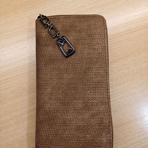 Wallet brown new with chain and multiple compartments