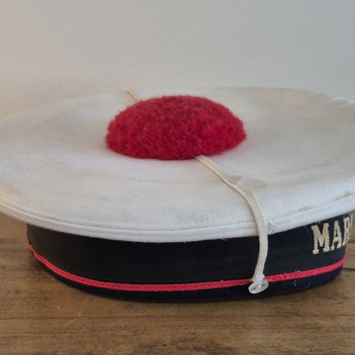 Marine Nationale Bachi French Navy Sailor Hat Vintage 1980-1990