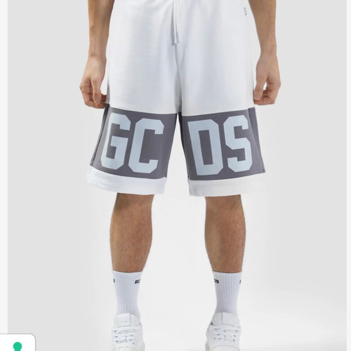 GCDS men's shorts new, white, XXL, 100% cotton