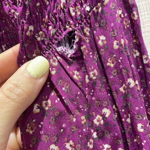 Dress long floral size S/M like new with repairable tear
