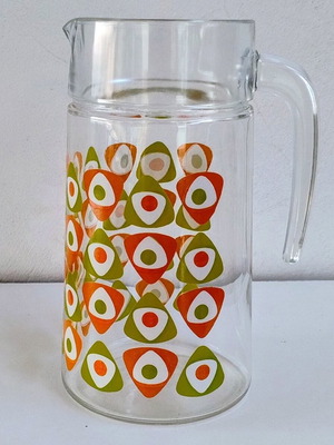 Vintage Luminarc glass jug 70s French Space Age design