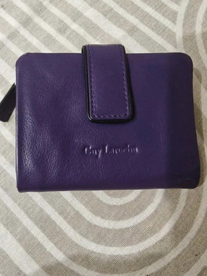 Guy Laroche women's leather wallet new, purple