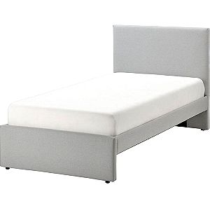 Κρεβάτι και στρώμα μονό από ΙΚΕΑ GLADSTAD κρεβάτι με επένδυση, 90x200 cm