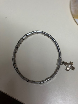 Goldex Nomination bracelet like new with silver cross charm