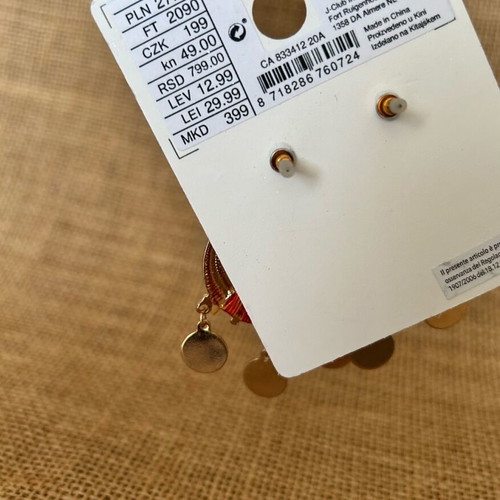 Tally Weijl hanging earrings new with red details