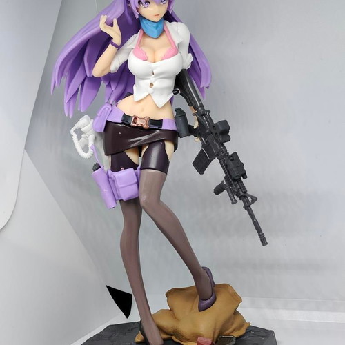 Anime Girl Collectible Figure with M4 Gun and Equipment like new
