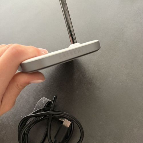 Phone and headphones charging station stand