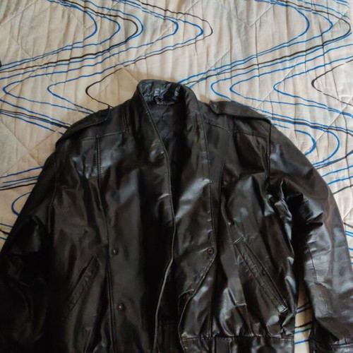 Leather jacket used, size M, black