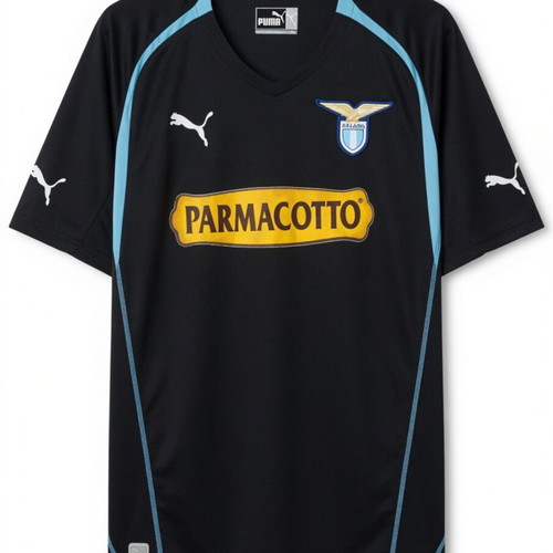 Lazio Puma Black Jersey Parmacotto Sponsor 2003-05 like new