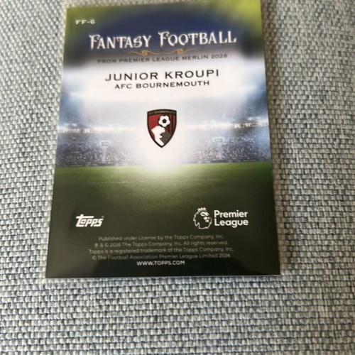 Junior Kroupi Fantasy Football Merlin 2026 sticker