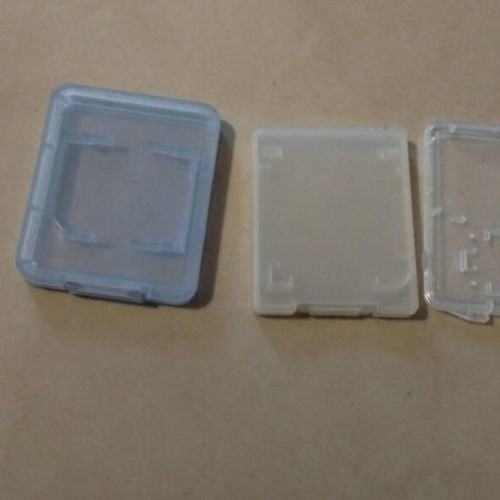 Plastic cases for memory cards used, pack of 3