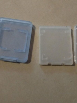 Plastic cases for memory cards used, pack of 3