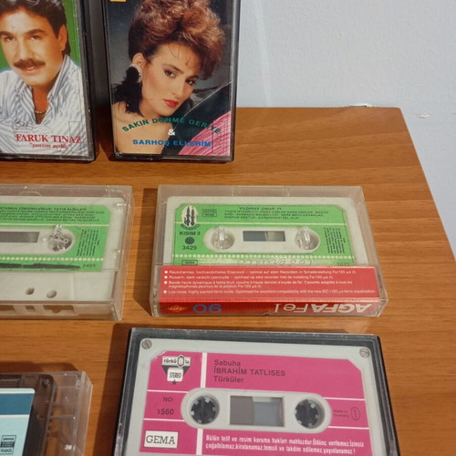Turkish cassette tapes like new, set of 8 rare collectible