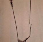 Long necklace like new, black and red