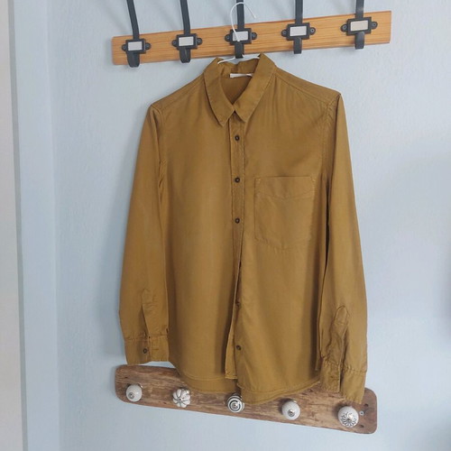 Mango women's shirt new, olive khaki color, size S