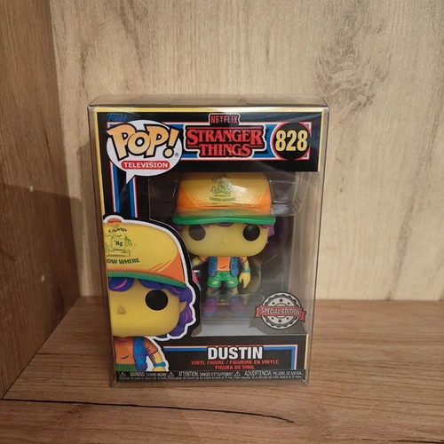 Funko Pop! Television Stranger Things Dustin (Blacklight) #828 Special Edition mint condition