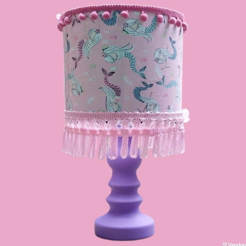 Mermaid Table Lamp double-sided blue-pink color E27, new