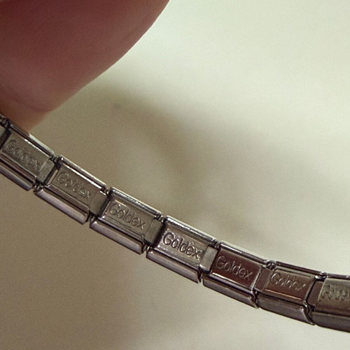 Goldex Nomination bracelet like new with silver cross charm